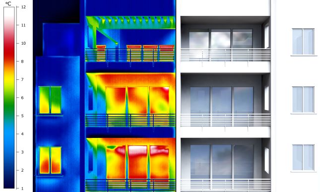Imagen térmica del edificio